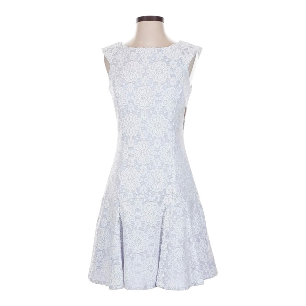 Nanette Lepore Bella Donna Lace Dress 2 NWT White Floral Sleeveless Fit & Flare